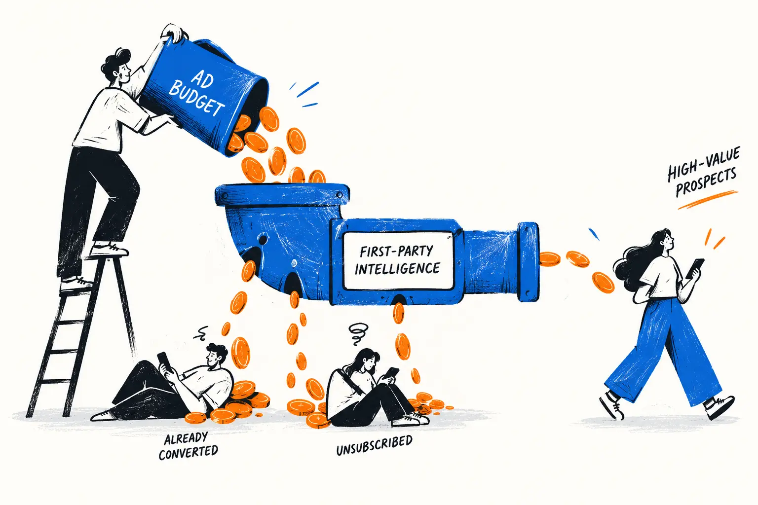 Eliminate ad waste with first-party intelligence: First-party audience suppression